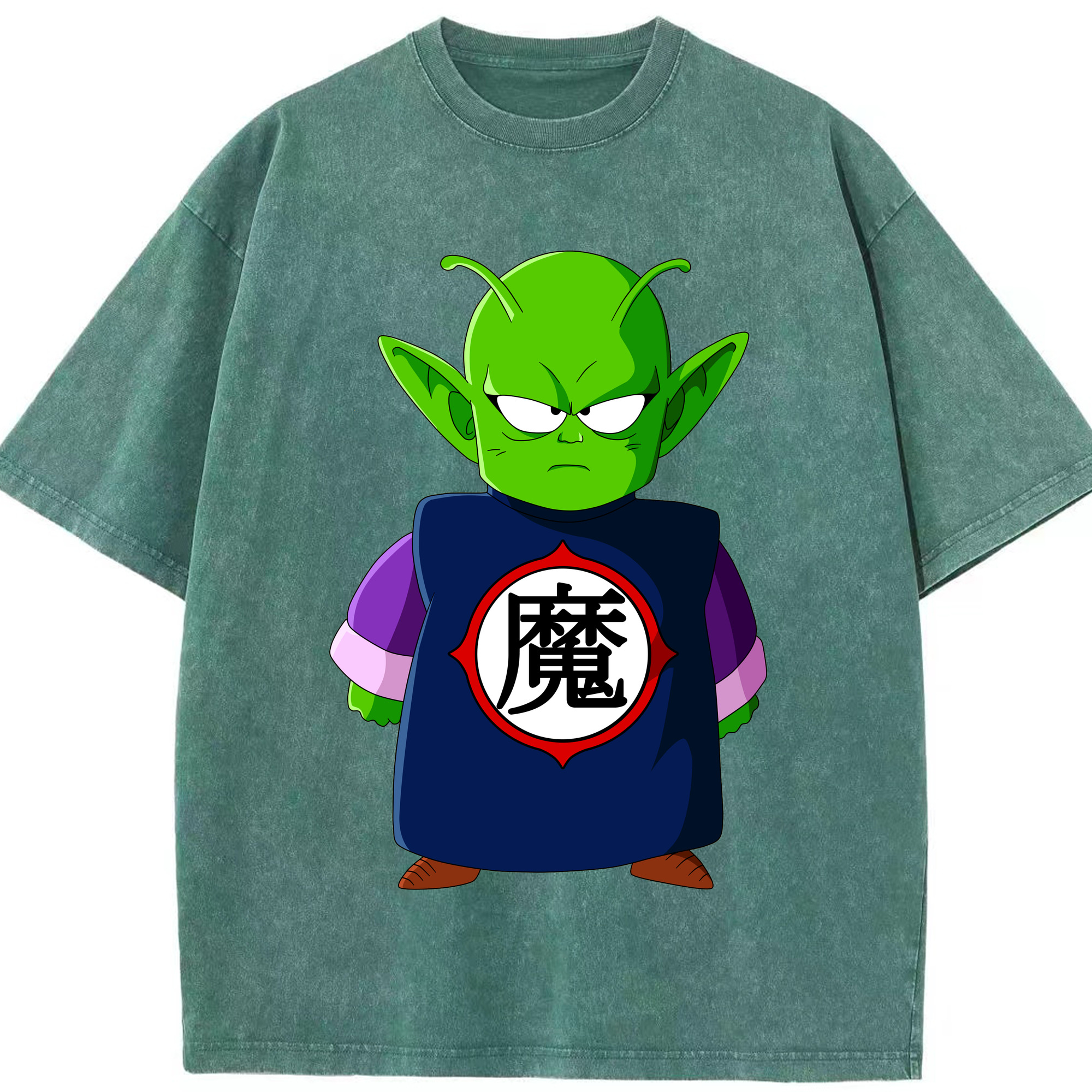 （画像用） ドラゴンボール ピッコロ DRAGON BALL Piccolo 綿100% ヴィンテージ風 半袖Tシャツ（フロントプリント）